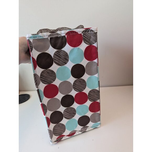 Thirty-One All in Organizer Colorful Polka Dot Tote Bag Dual Handles - Picture 6 of 6